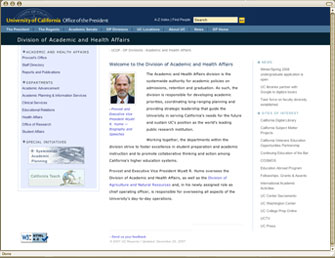 UCOP Division of Academic and health Affairs